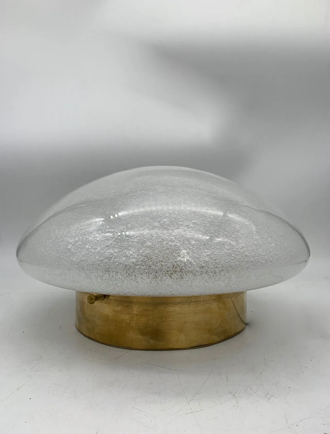 Pulegoso glass ceiling lamp attributed to Seguso, 1960s 1