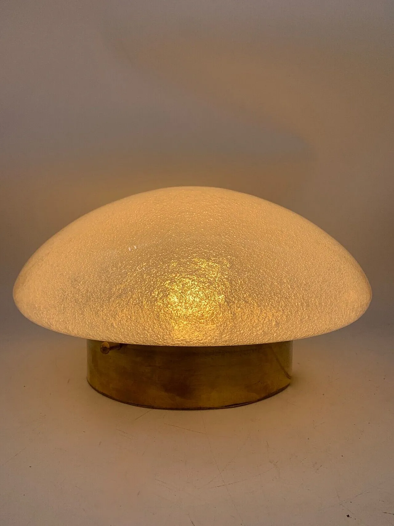 Pulegoso glass ceiling lamp attributed to Seguso, 1960s 2