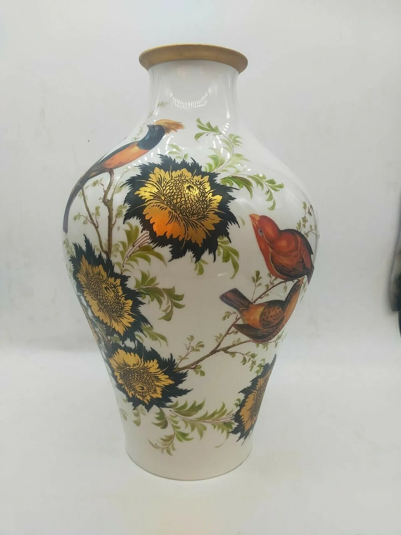 Decorated ceramic vase by Peccioli, 1950s 1