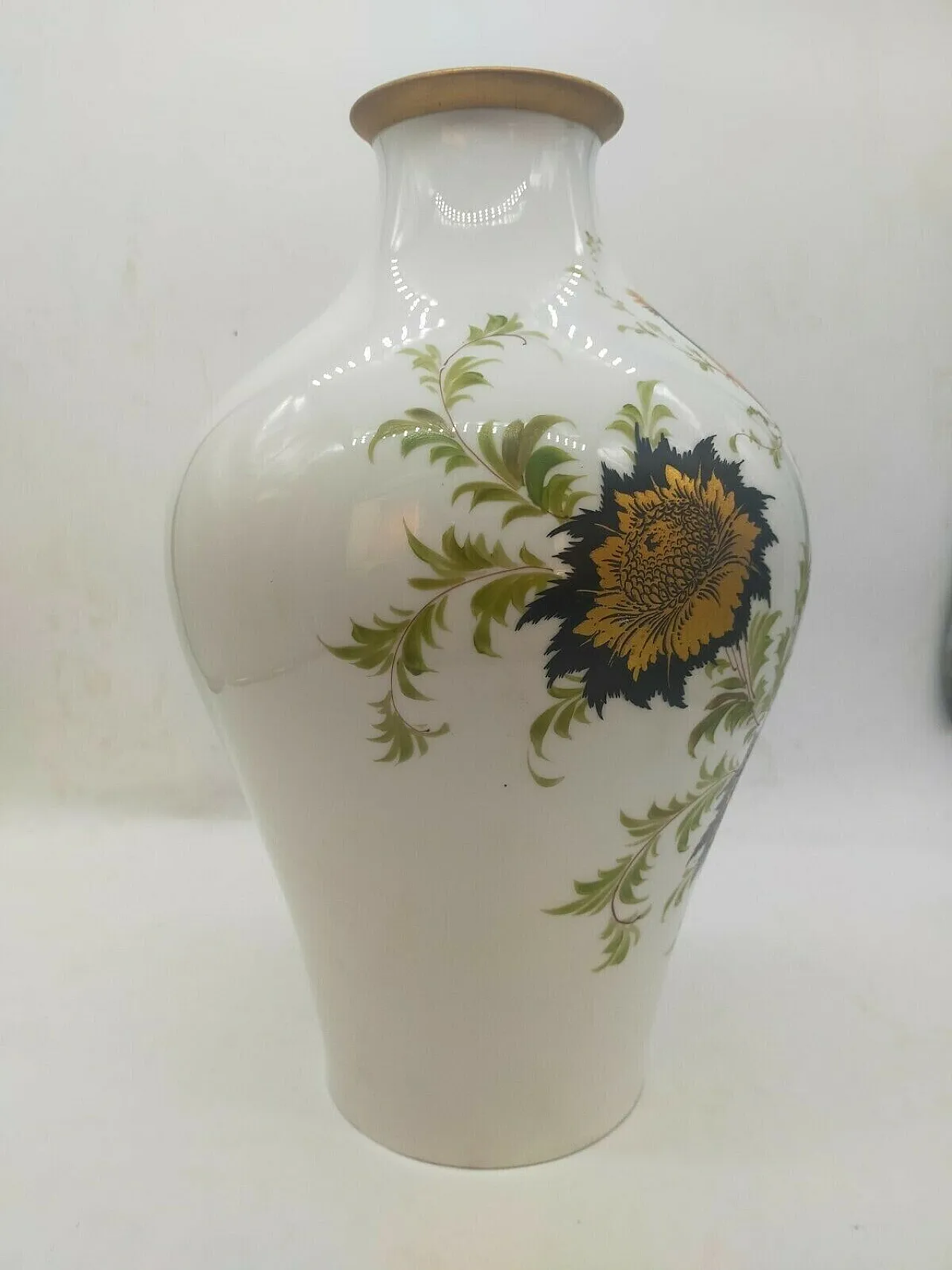 Decorated ceramic vase by Peccioli, 1950s 4