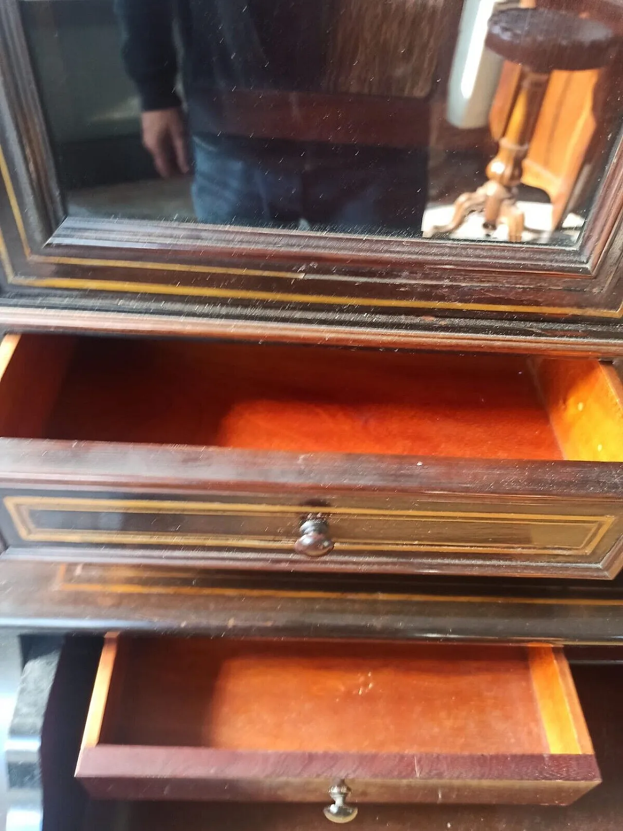 Mahogany bureau with Napoleon III riser, 19th century 8