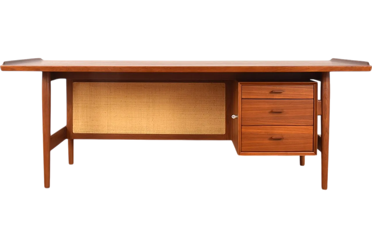 Mid-Century Teak Desk by Arne Vodder for Sibast, 1960s 17