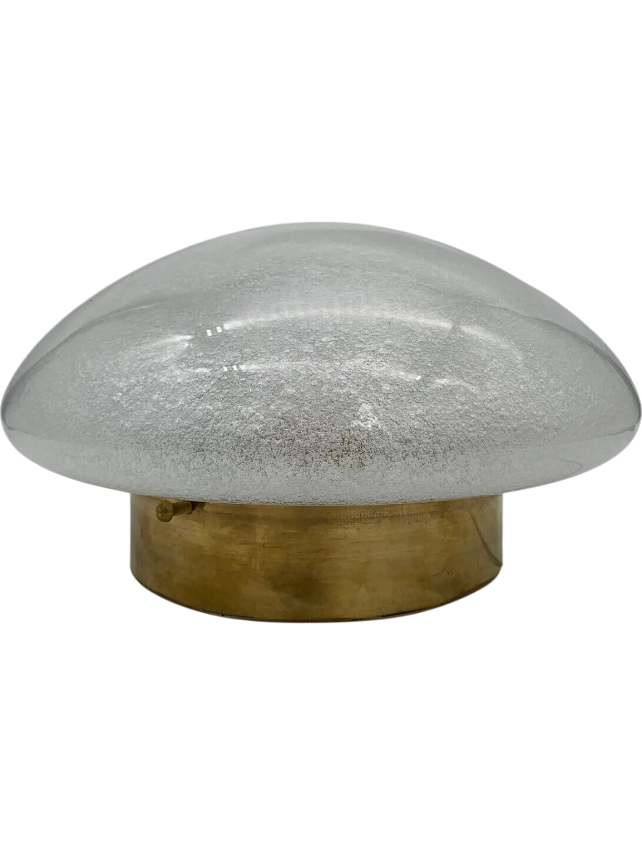 Pulegoso glass ceiling lamp attributed to Seguso, 1960s 7