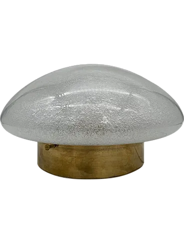 Pulegoso glass ceiling lamp attributed to Seguso, 1960s