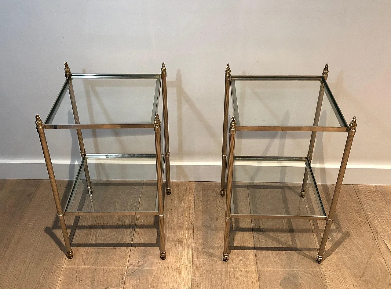 Pair of silver-plated coffee tables, 1940s 5