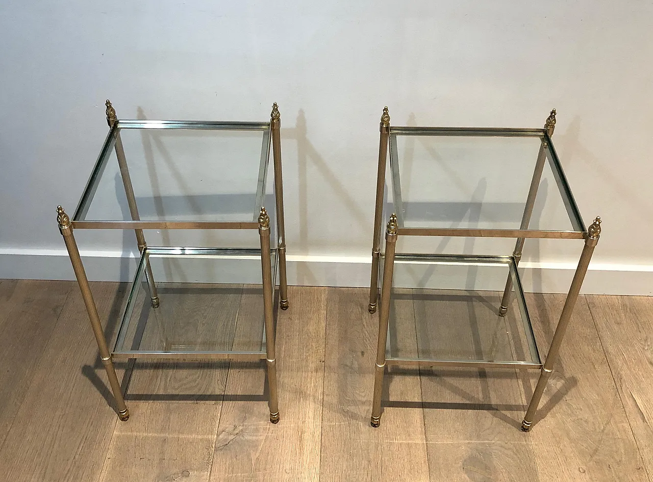 Pair of silver-plated coffee tables, 1940s 16