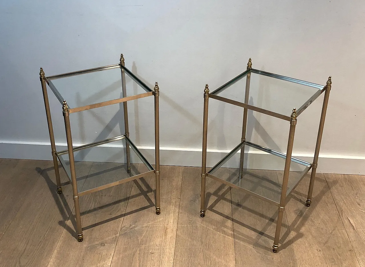 Pair of silver-plated coffee tables, 1940s 18