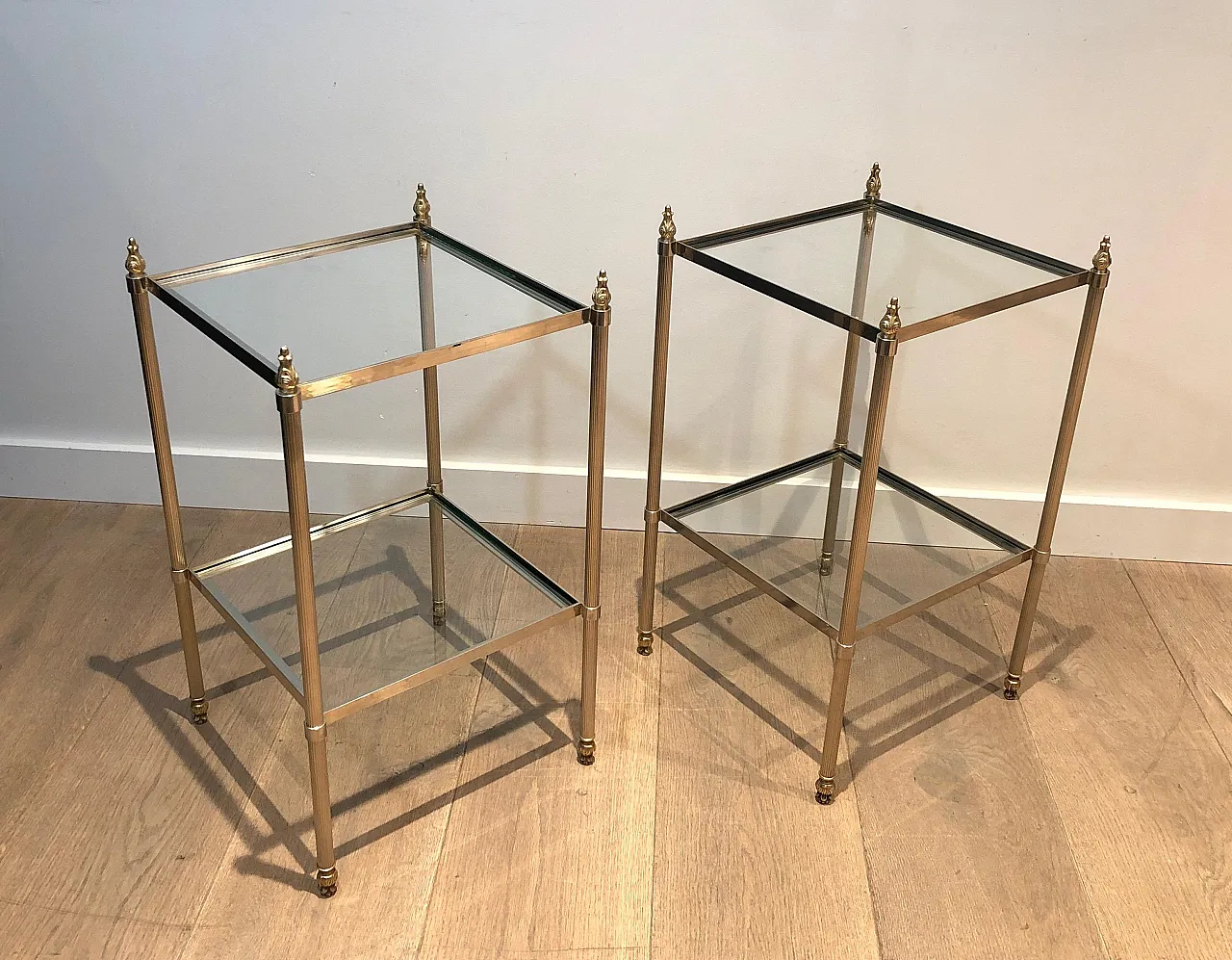 Pair of silver-plated coffee tables, 1940s 19