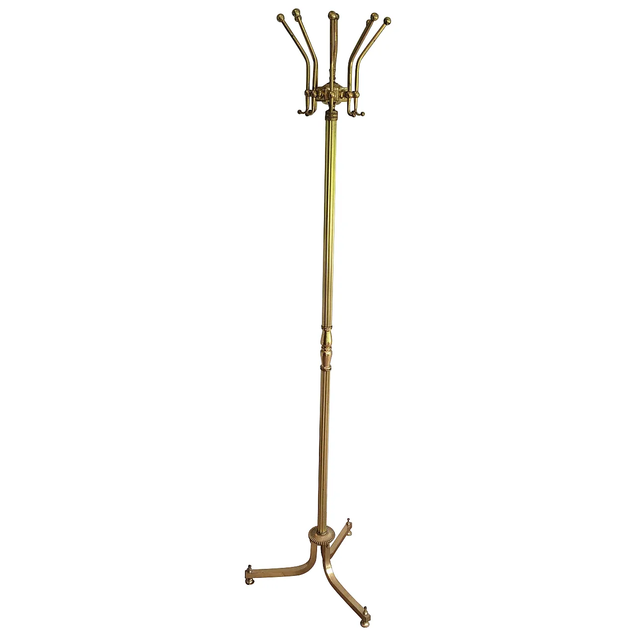 Neoclassical brass coat stand, 1940s 1