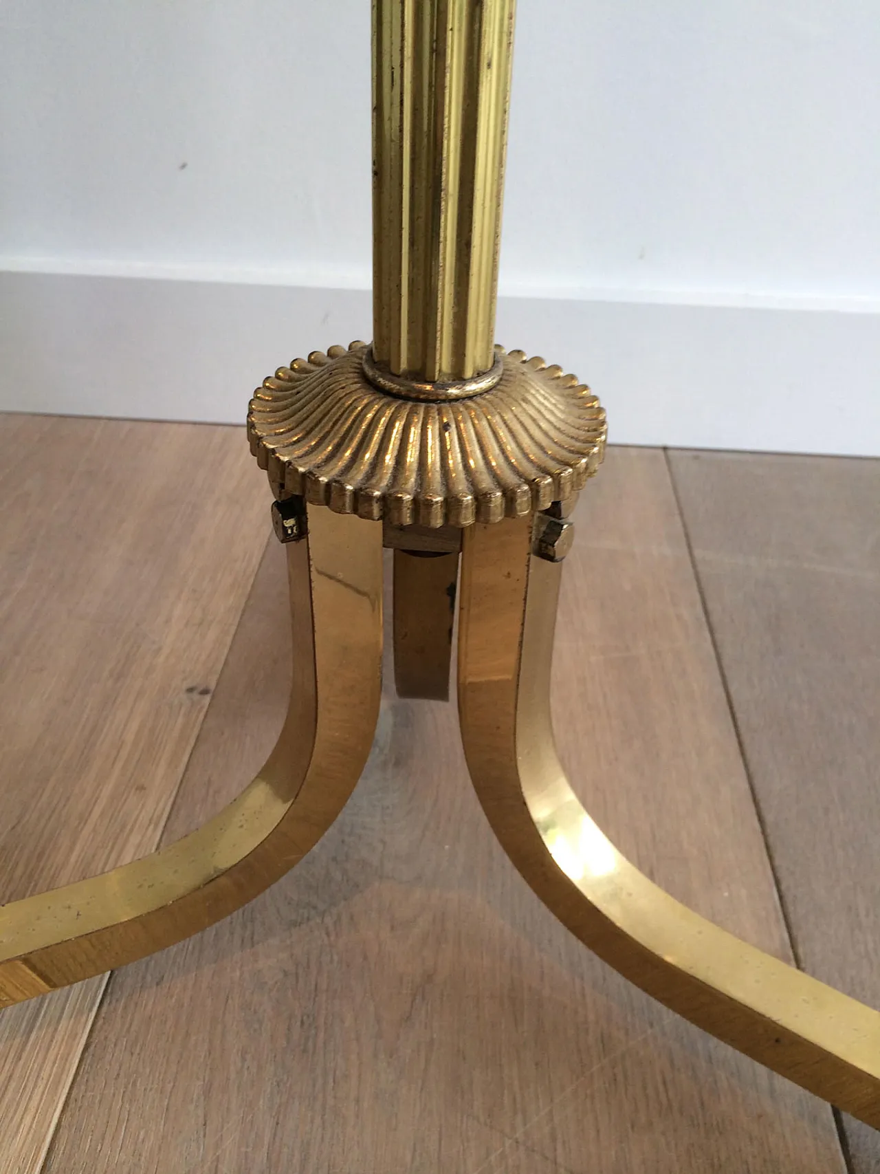 Neoclassical brass coat stand, 1940s 6