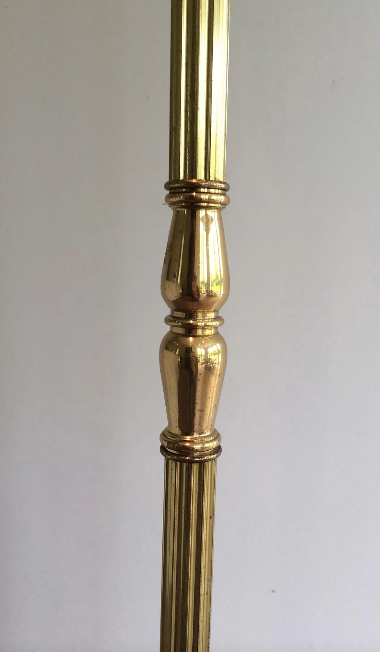 Neoclassical brass coat stand, 1940s 7