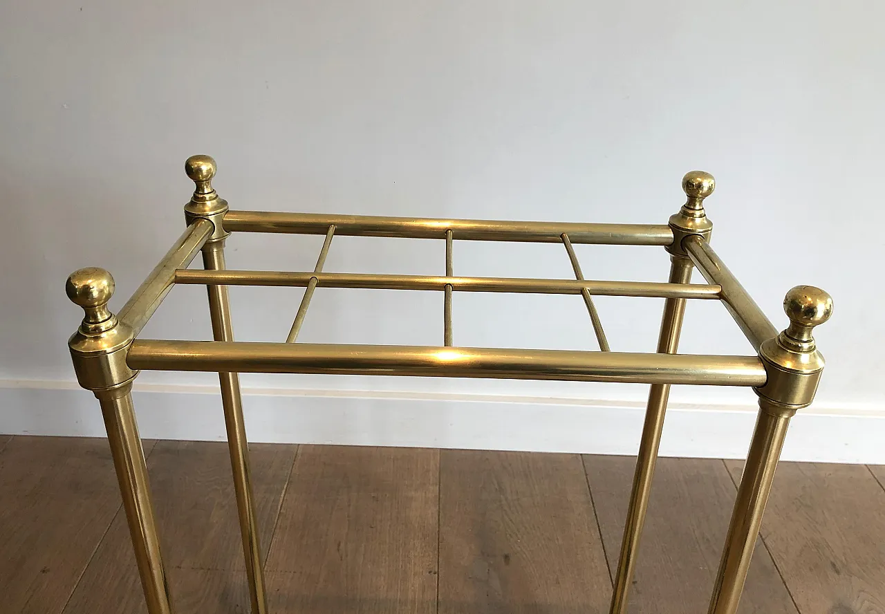 Rectangular brass and cast iron umbrella stand, early 20th century 5