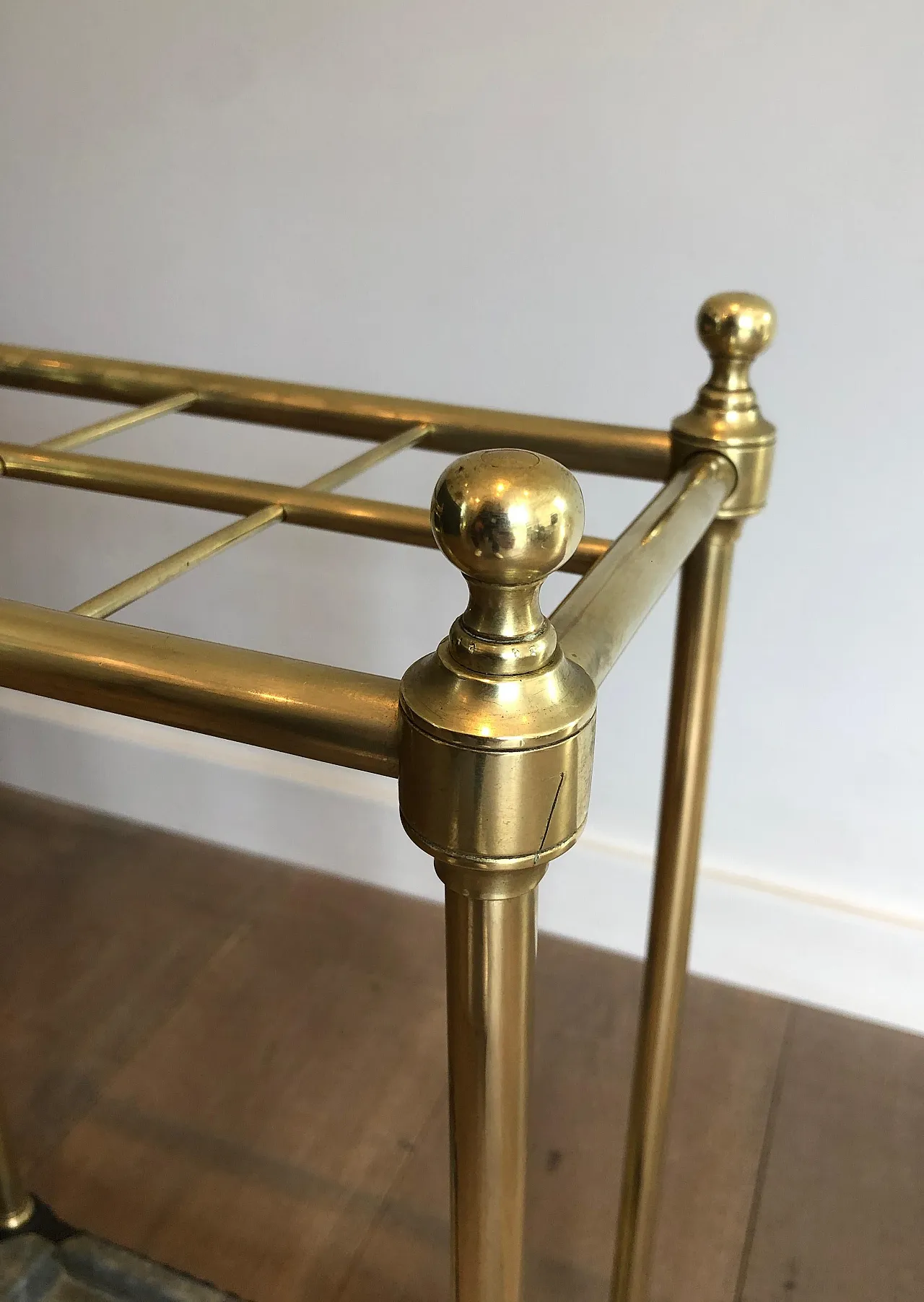 Rectangular brass and cast iron umbrella stand, early 20th century 10