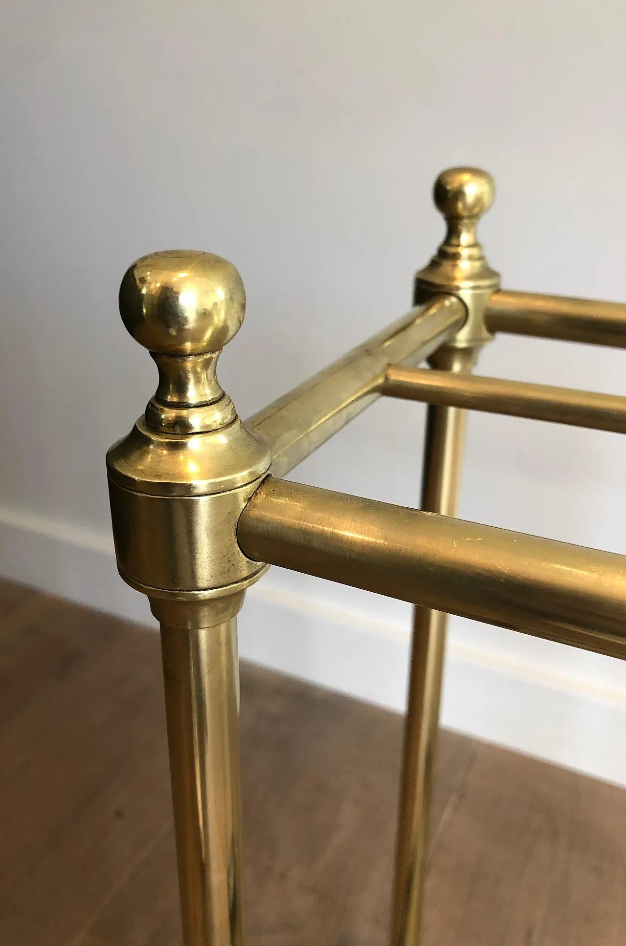 Rectangular brass and cast iron umbrella stand, early 20th century 14