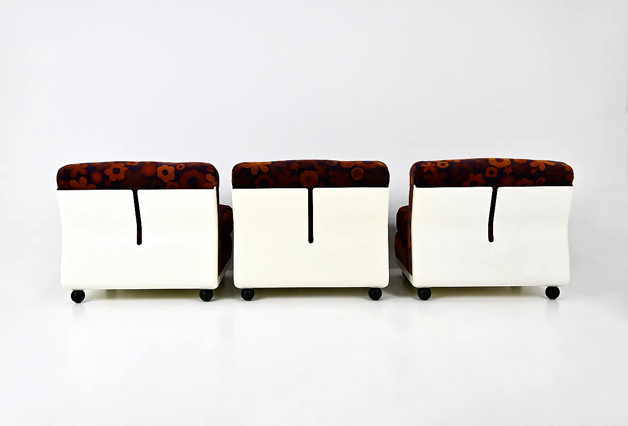 Amanta Lounge chairs by Mario Bellini for C&B Italia, 1960s, set of 3 4