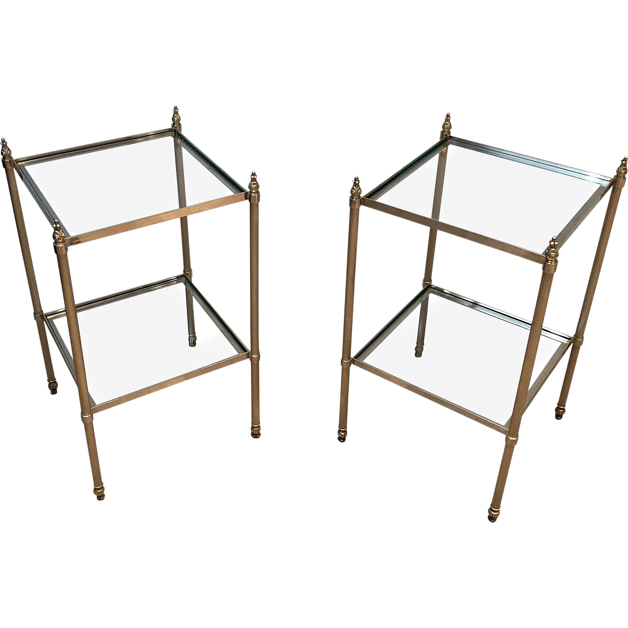 Pair of silver-plated coffee tables, 1940s 21