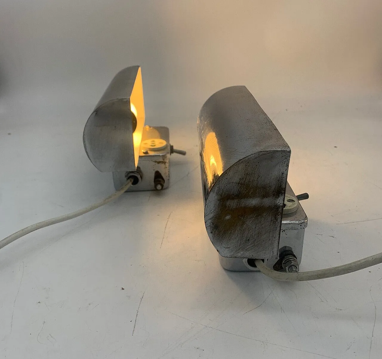 Pair of naval wall sconces by Guastini, 1960s 1