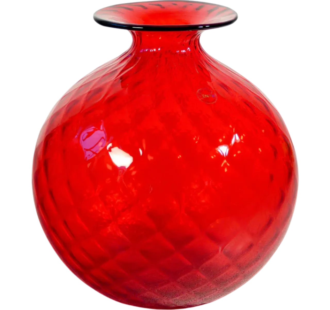 Single-flower Murano blown glass vase by Venini, 2000s 6