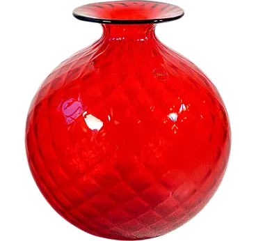 Single-flower Murano blown glass vase by Venini, 2000s