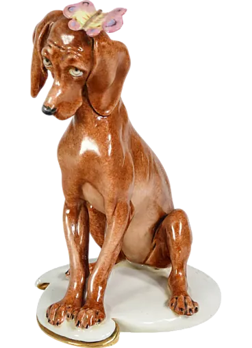 Cagnolino, statuina in porcellana di Giuseppe Cappé, anni '50