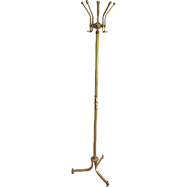 Neoclassical brass coat stand, 1940s