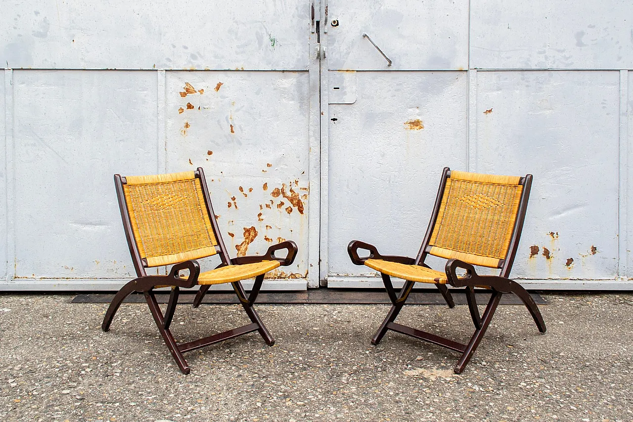 Pair of Ninfea armchairs by Gio Ponti for Reguitti, 1950s 1