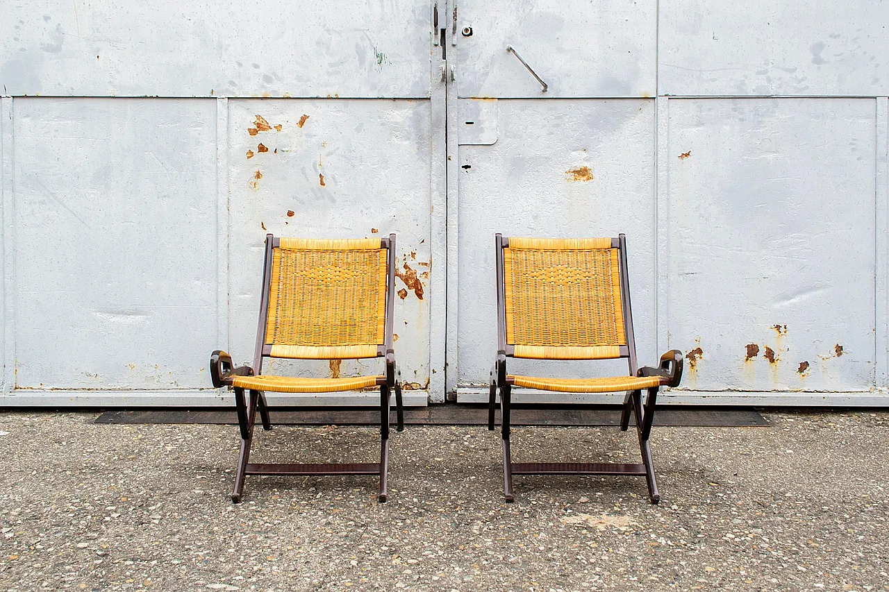 Pair of Ninfea armchairs by Gio Ponti for Reguitti, 1950s 2