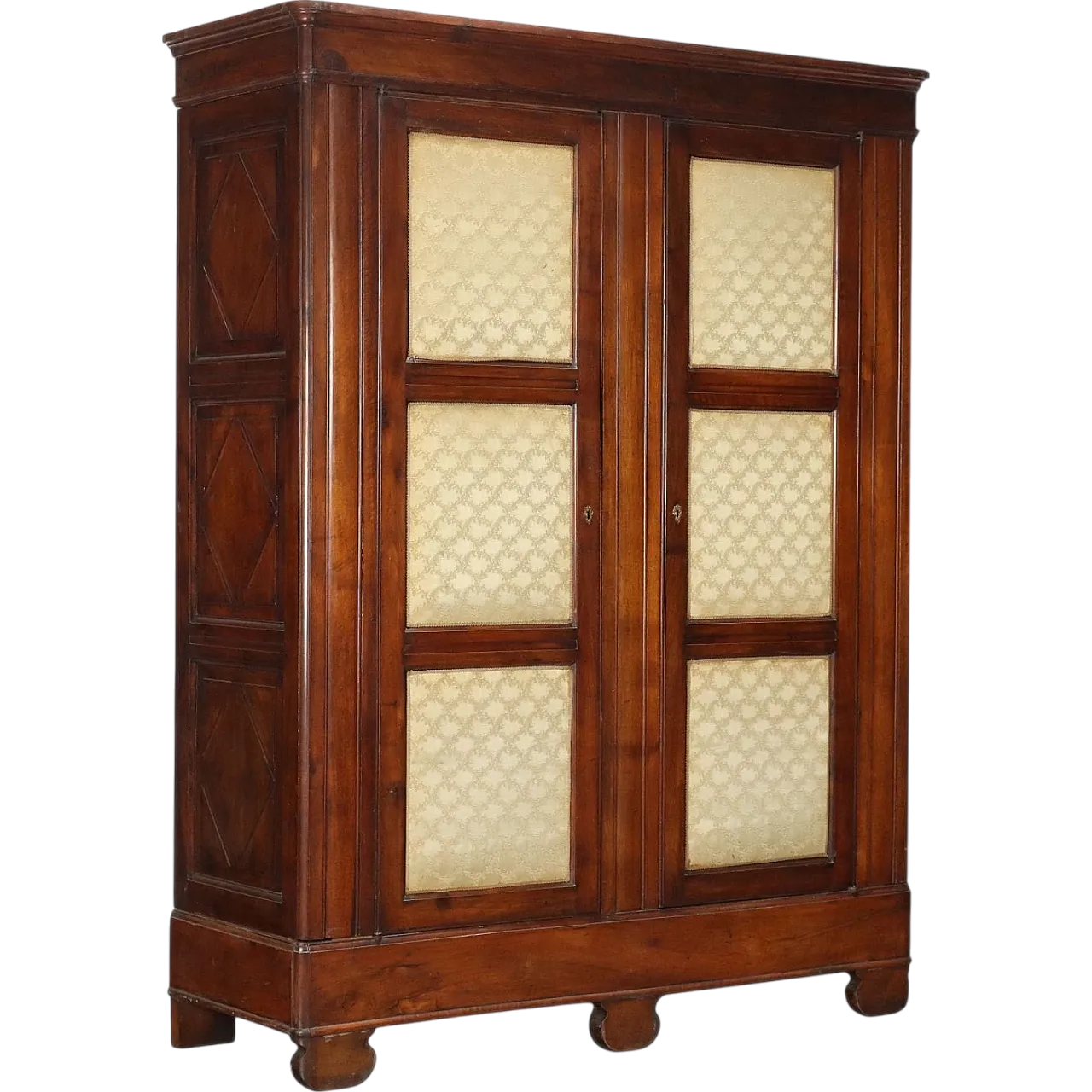 Walnut wardrobe with drawers, 19th century 11