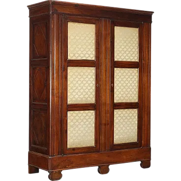 Walnut wardrobe with drawers, 19th century