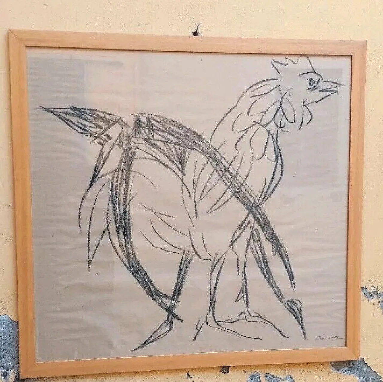 Disegno di Paolo tesi, pastello su carta, anni 2000 2