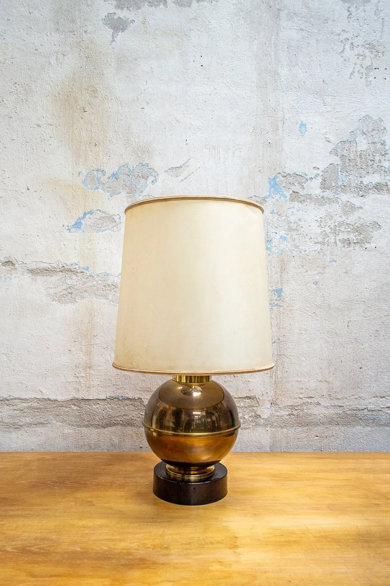 Lampada in ottone e smalto, anni '40 1