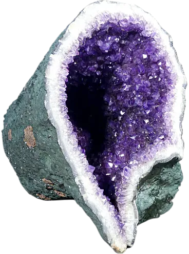 Amethyst geode with internal lamp, late 20th century