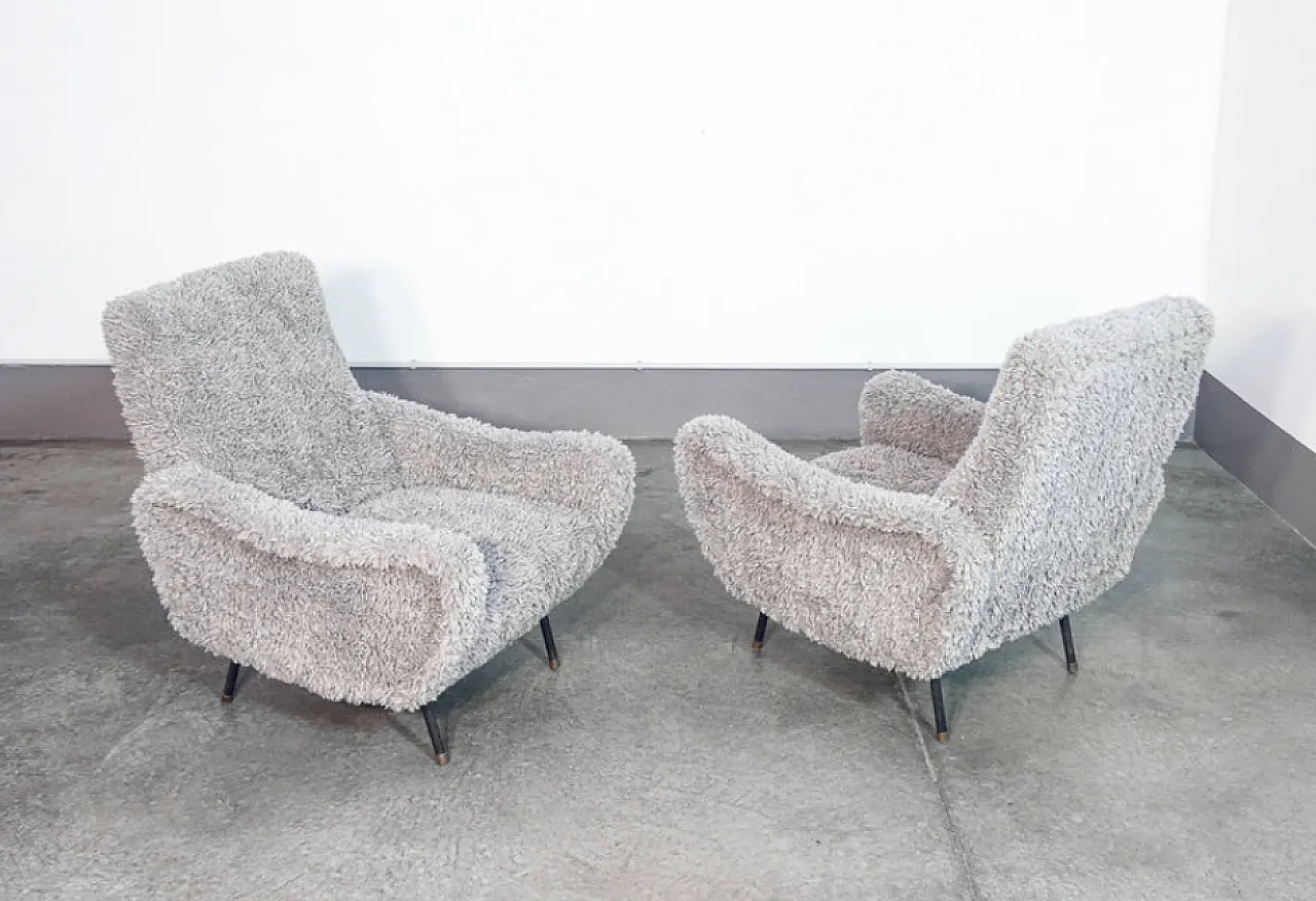 Pair of Lady armchairs by Zanuso, 1950s 1