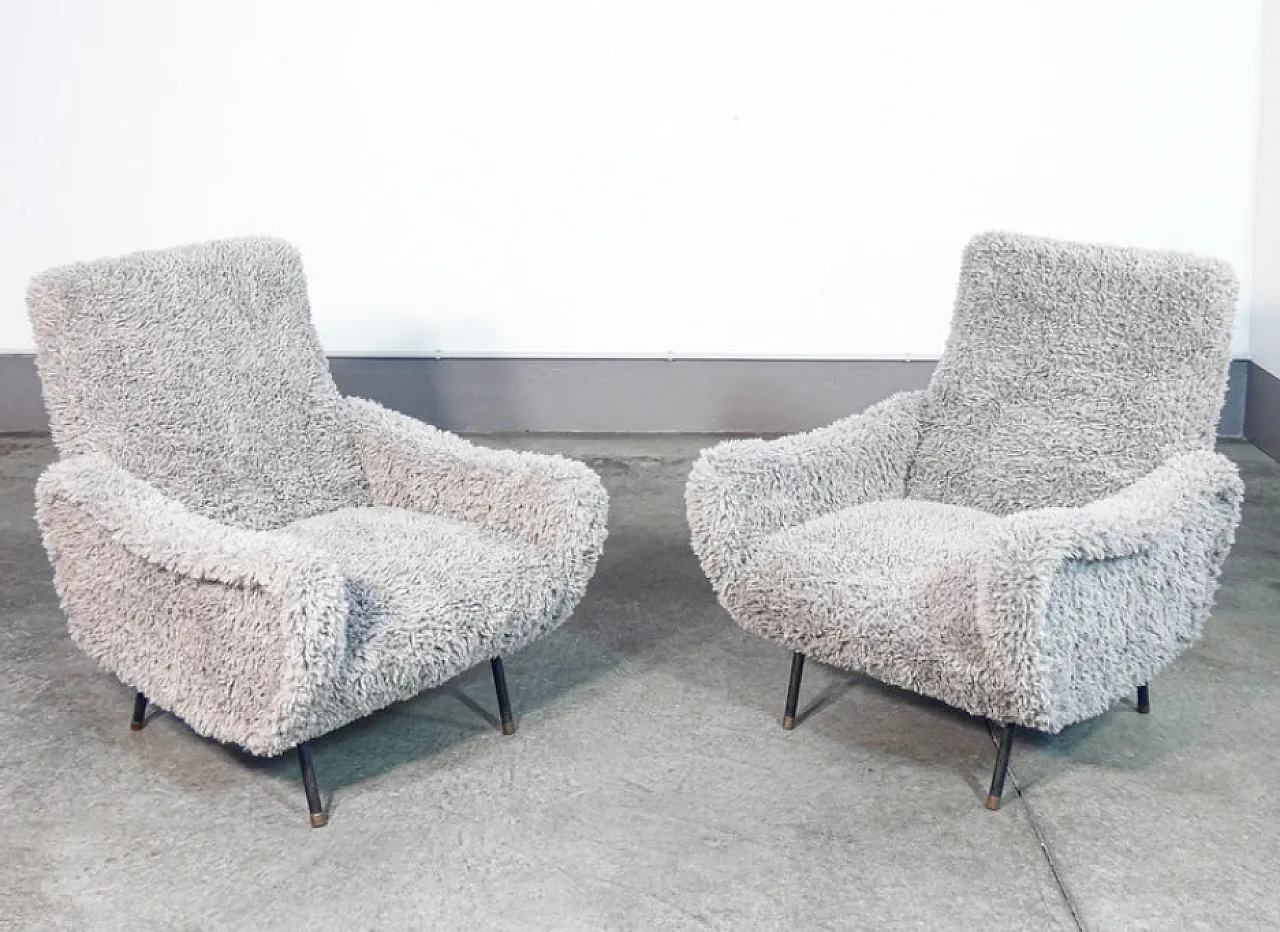 Pair of Lady armchairs by Zanuso, 1950s 2