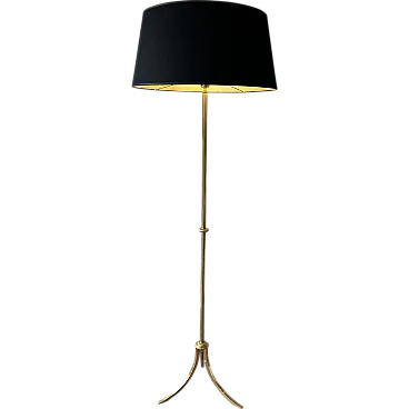 Lampada da terra in ottone in stile neoclassico, anni '40