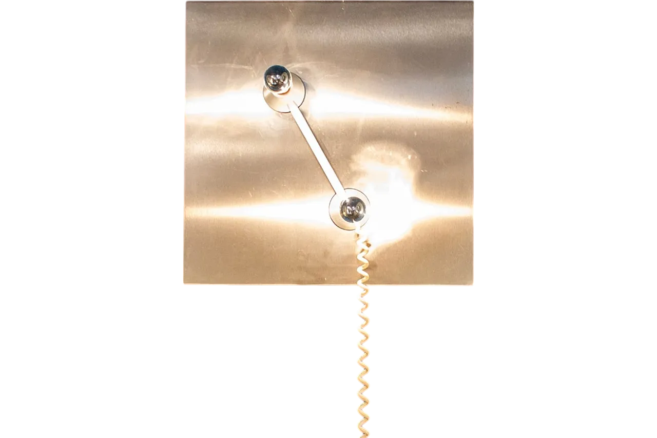 Lampada da parete magnetica a due luci in acciaio, anni '70 5