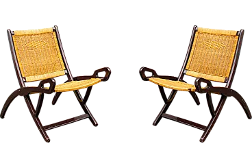 Pair of Ninfea armchairs by Gio Ponti for Reguitti, 1950s