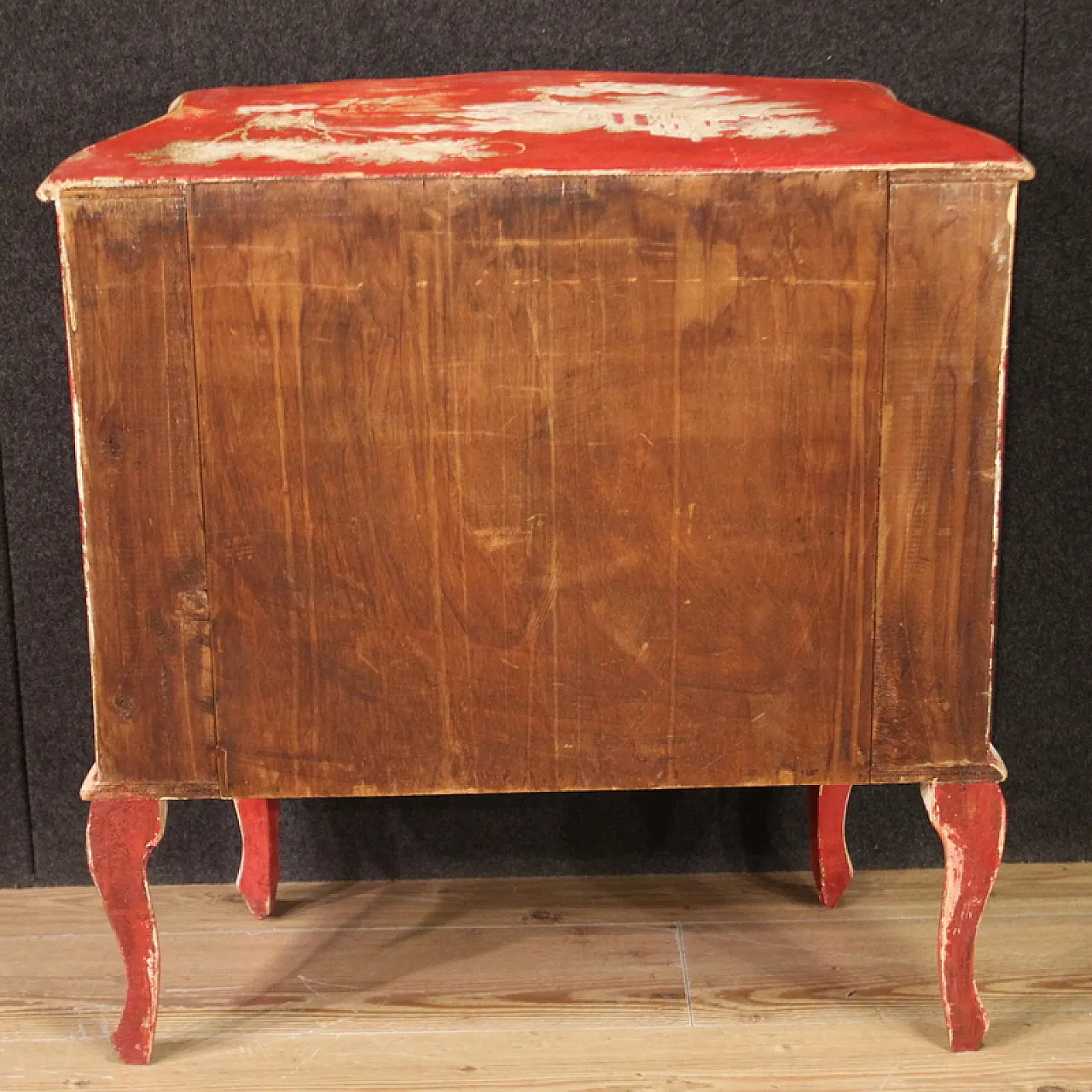 Venetian lacquered and red painted sideboard, 20th century 7