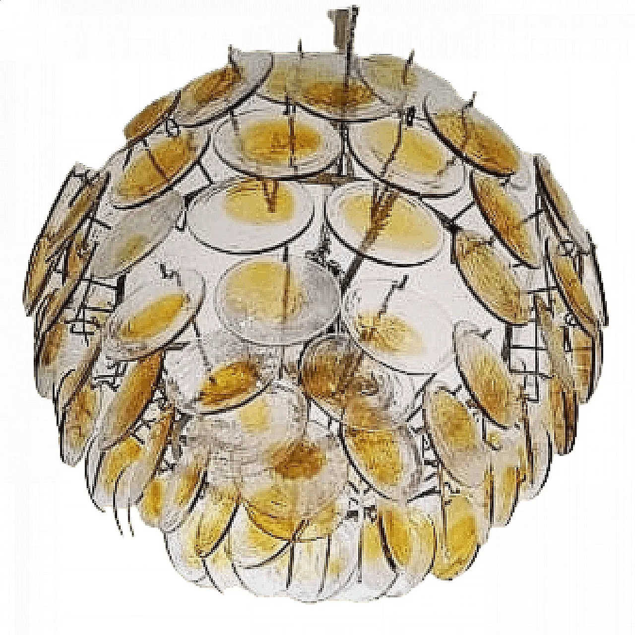 Murano Glass Disc Chandelier, 1970s 1