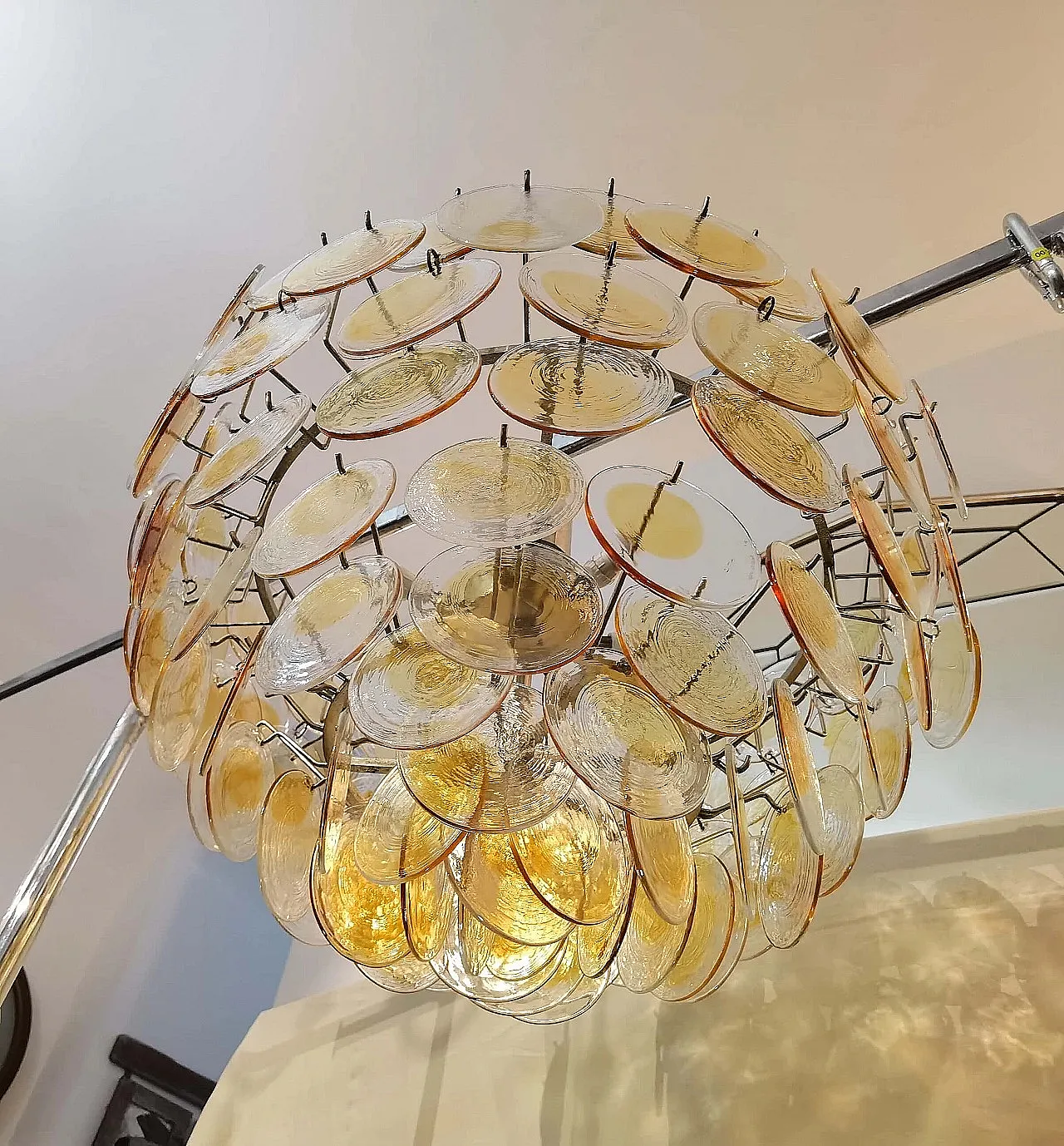 Murano Glass Disc Chandelier, 1970s 4