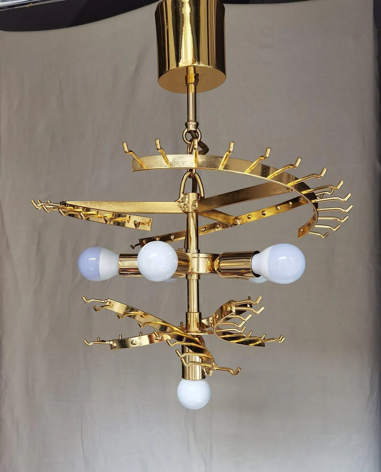 Lampadario in vetro di Murano con Quadriedri, anni '70 2