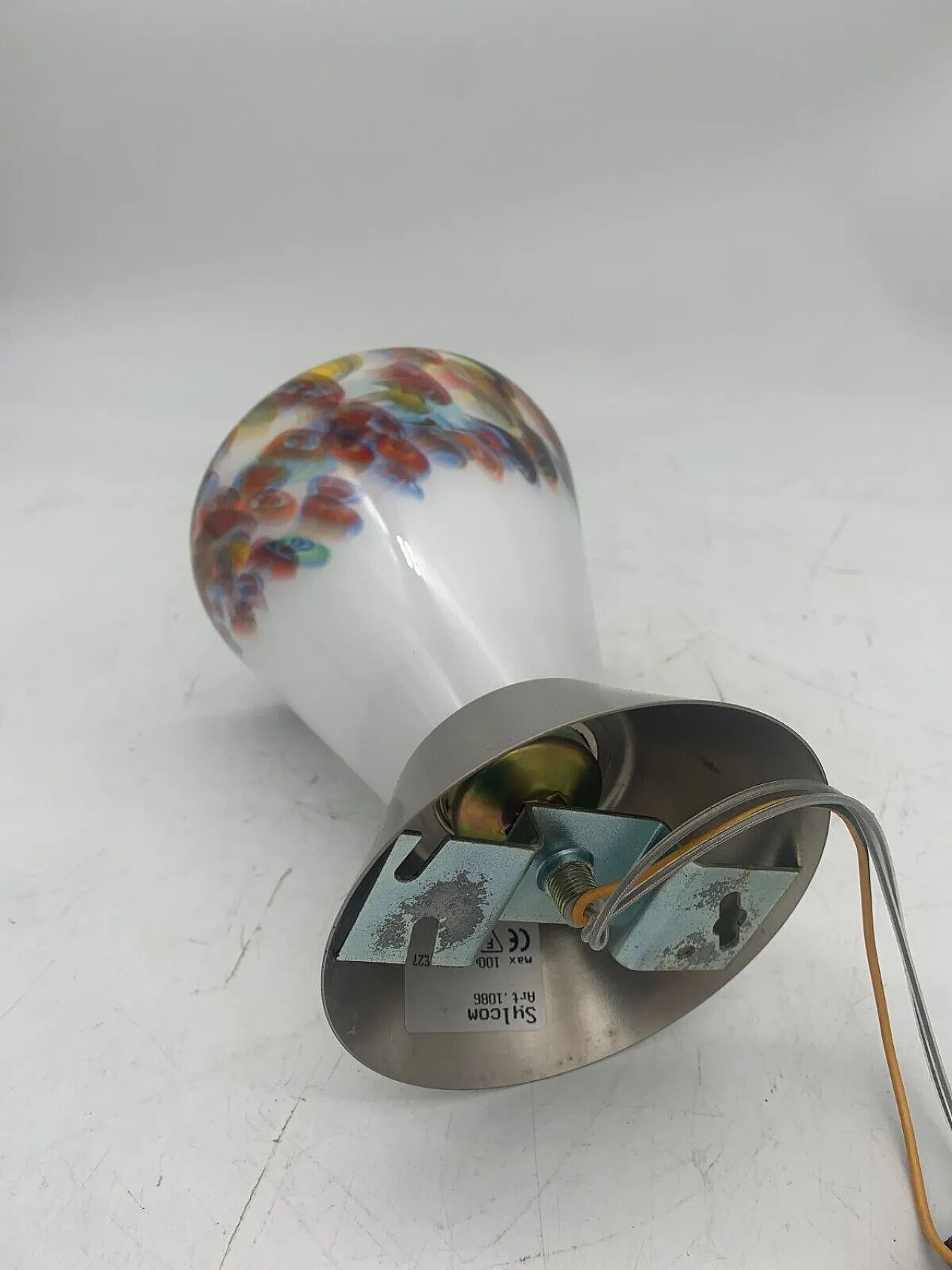 Sylcom Murano glass ceiling lamp with murrine, 1980s 2