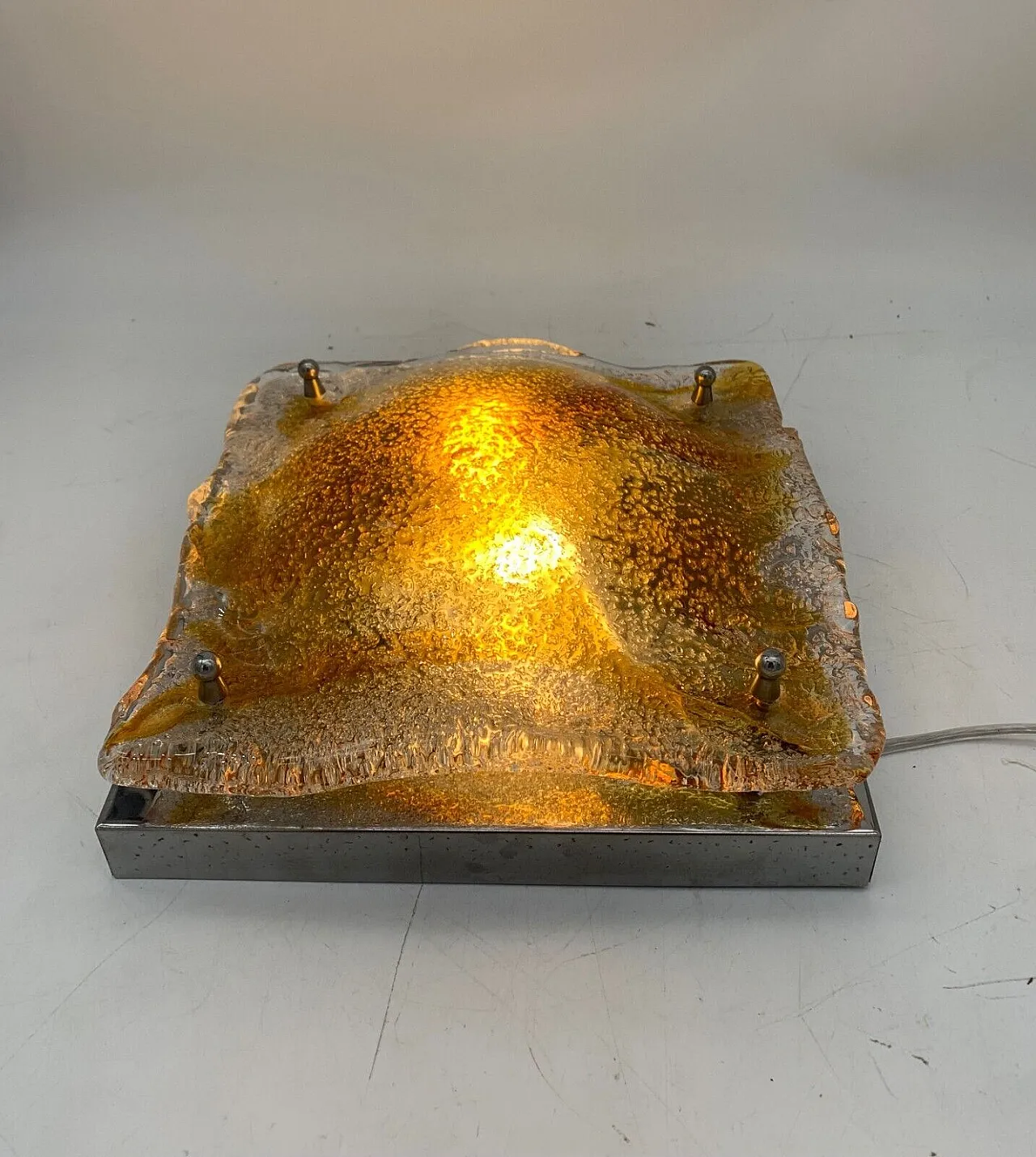 Murano ceiling lamp attributed to Mazzega, 1970s 1