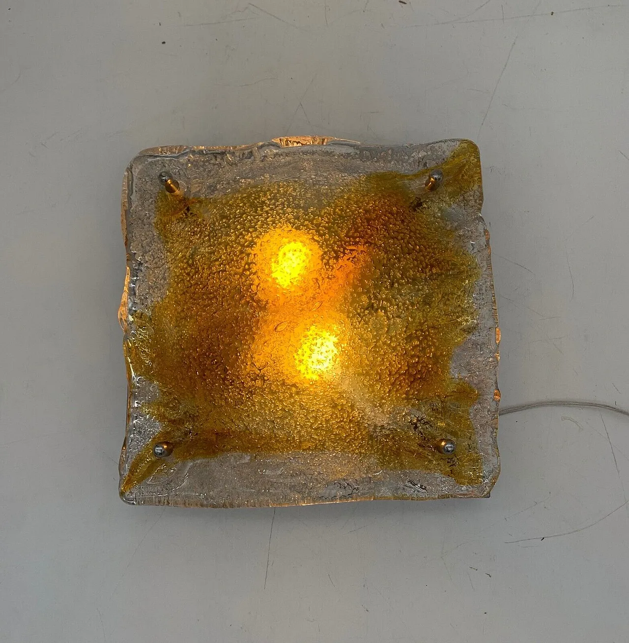 Murano ceiling lamp attributed to Mazzega, 1970s 5