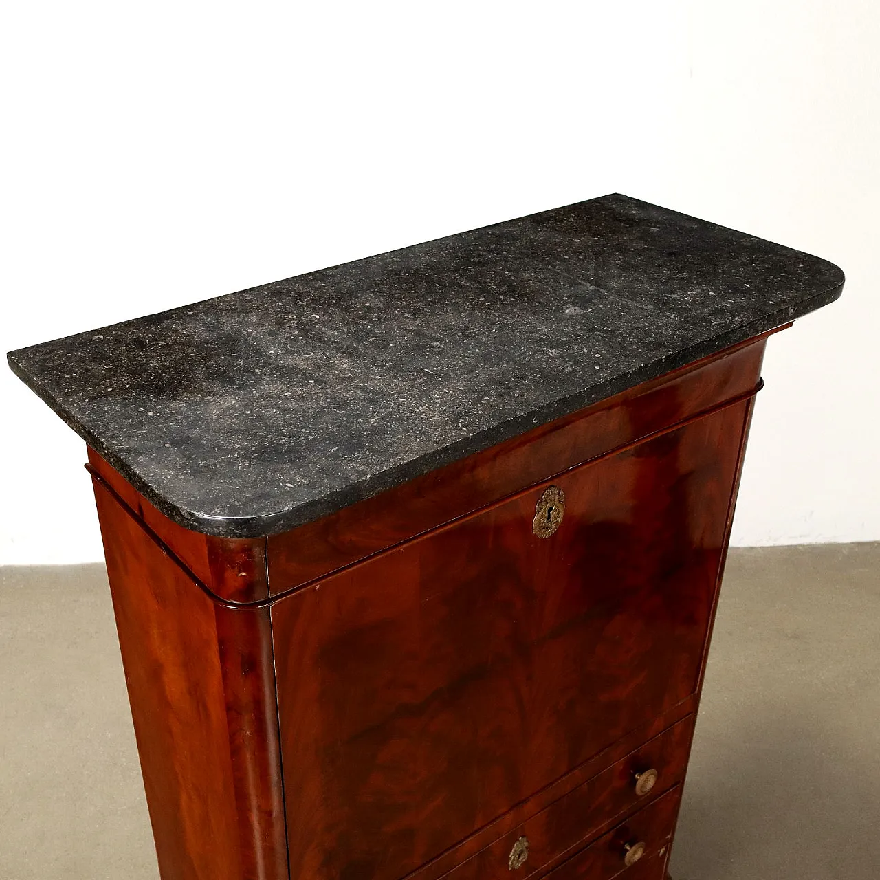 Charles X Secretaire in mahogany with 4 drawers, 19th century 3