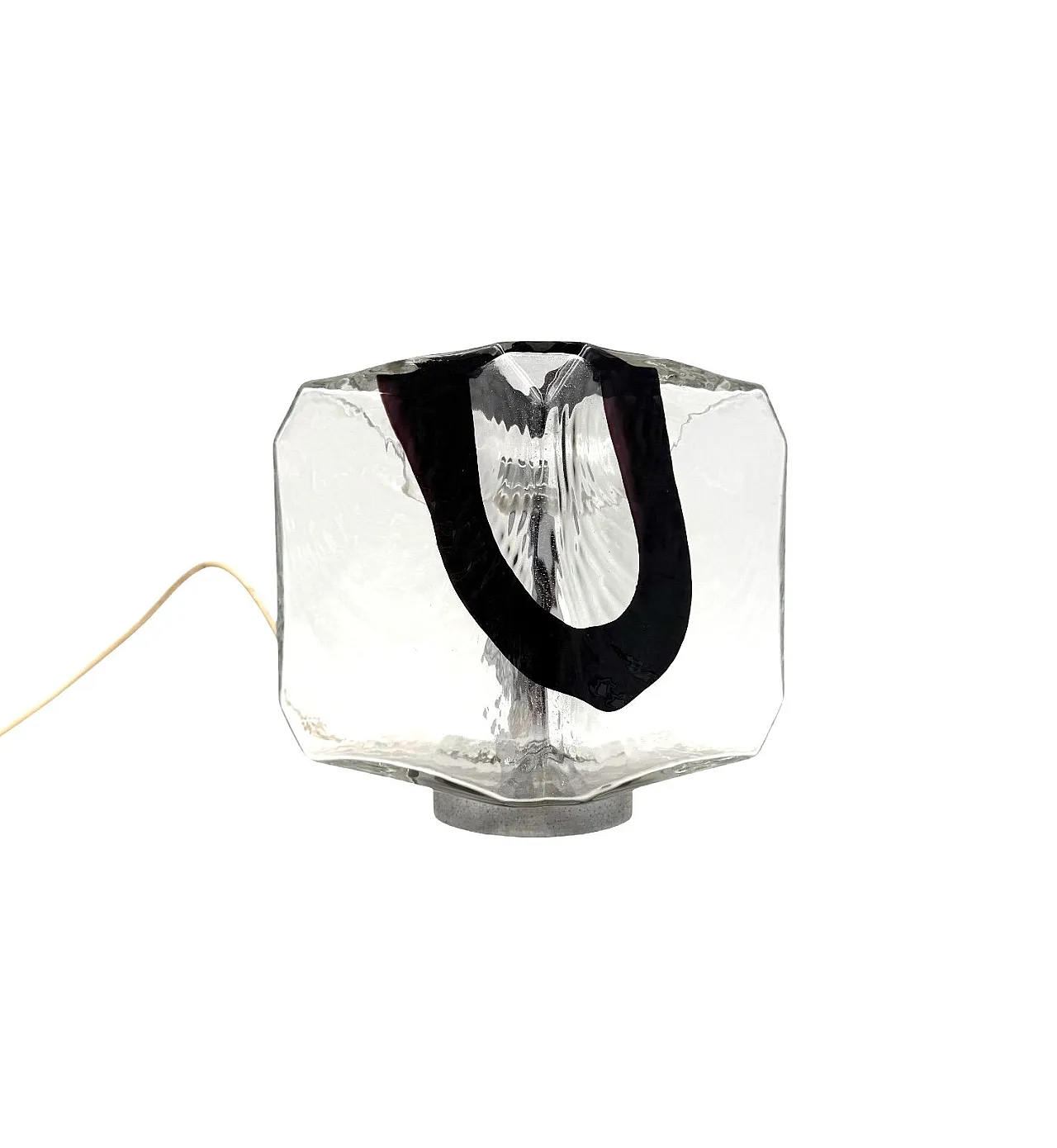 Pair of Murano blown glass table lamp by F.lli Toso, 1970s 1