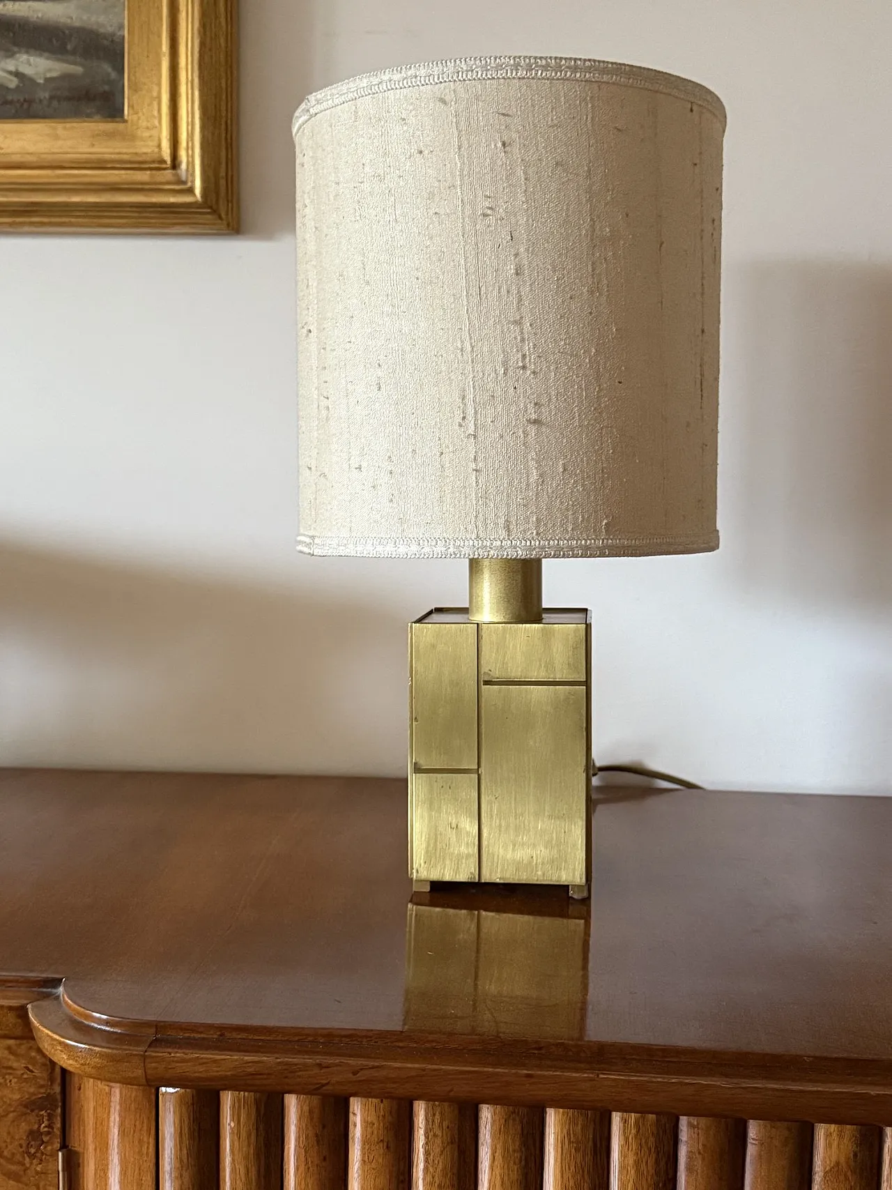 Pair of Louis table lamps in brass by L.Frigerio, 1970s 9