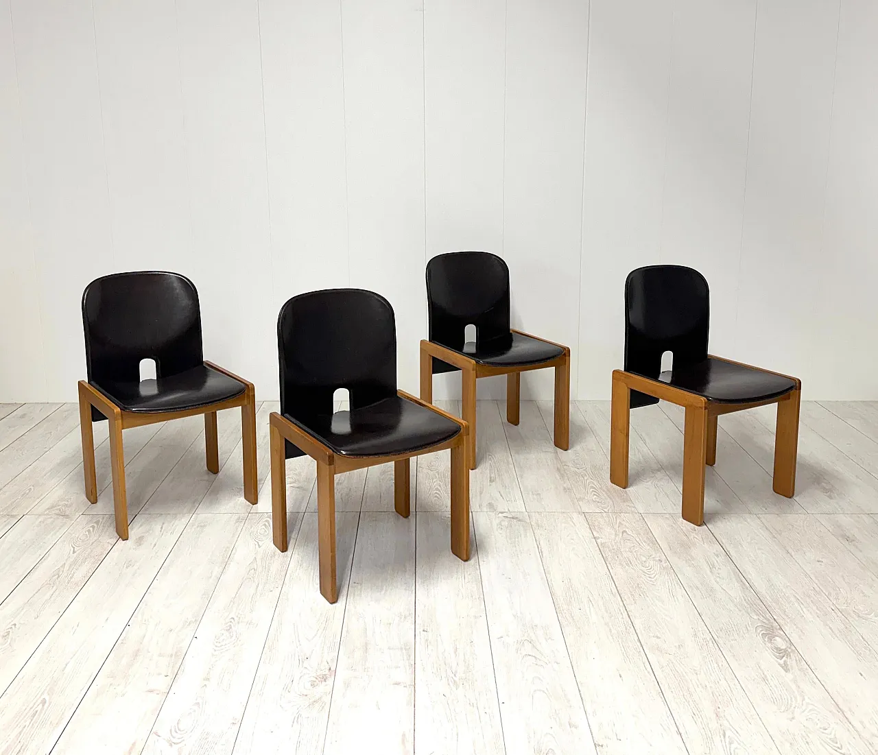 4 Chairs mod. 121 by Afra & Tobia Scarpa for Cassina, 1960s 6