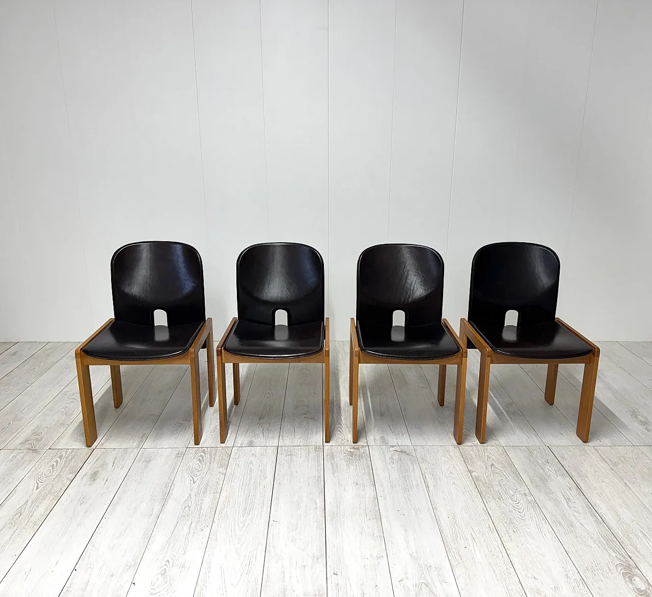 4 Sedie mod. 121 di Afra & Tobia Scarpa per Cassina, anni '60 7