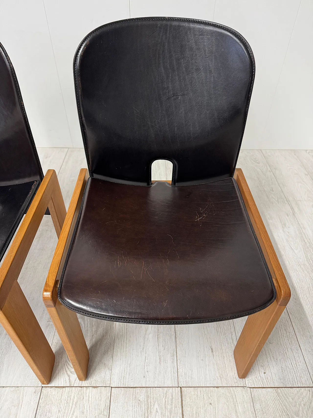 4 Sedie mod. 121 di Afra & Tobia Scarpa per Cassina, anni '60 11